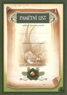Pamětní list - Bažant