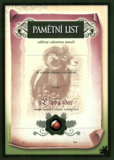Pamětní list - Muflon