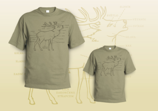 Tričko - Jelen evropský (Cervus elaphus)