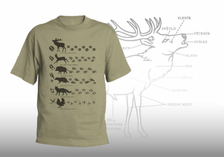Tričko - Stopy evropské zvěře